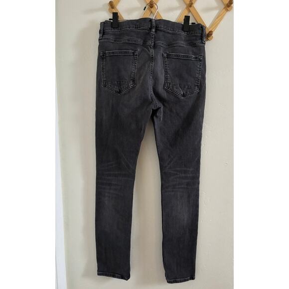 ALLSAINTS Jeans Mens 32W Cigarette Damaged Skinny Fit Light Wash Black - Picture 7 of 9